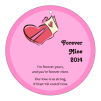 Forever Mine Valentine Circle Favor Tag 2x2 